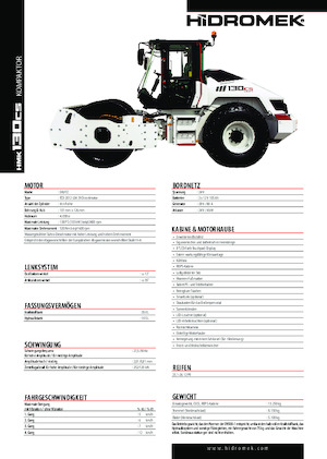 Tahačové válce Hidromek HMK 130 CS