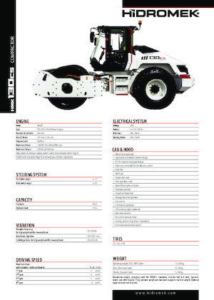 Tahačové válce Hidromek HMK 130 CS