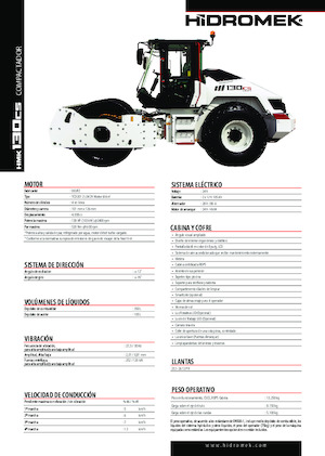 Tahačové válce Hidromek HMK 130 CS