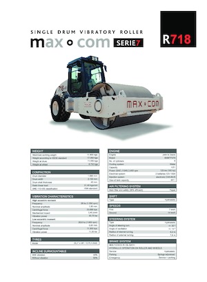 Tahačové válce Max-Com R 718