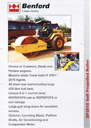 Tahačové válce Benford SP 2010 D