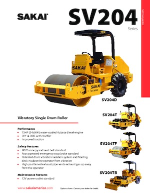 Tahačové válce Sakai SV204TF