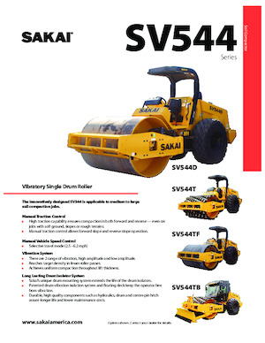 Tahačové válce Sakai SV544D