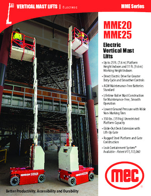 Sloupové pracovní plošiny MEC MME20
