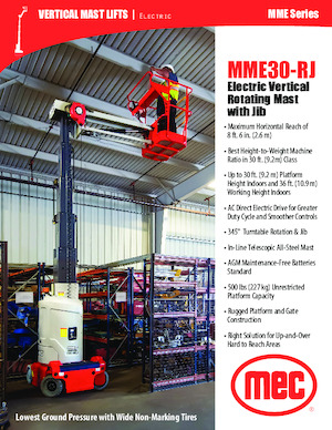 Sloupové pracovní plošiny MEC MME30-RJ