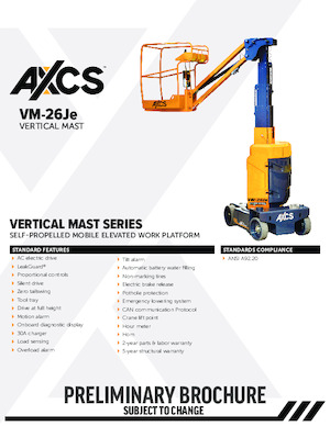 Sloupové pracovní plošiny AXCS VM-26Je
