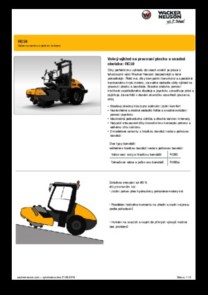 Tahačové válce Wacker Neuson RC50P