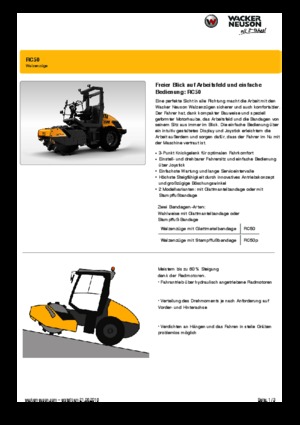 Tahačové válce Wacker Neuson RC50P