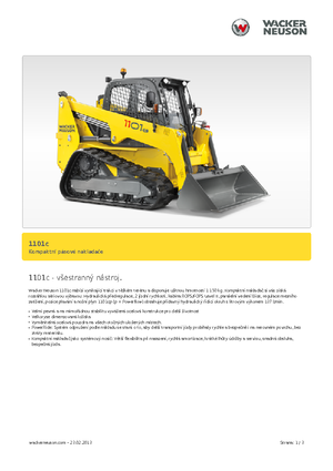 Smykem řízené nakladače Wacker Neuson 1101 c