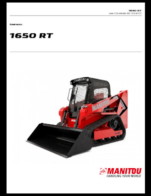 Smykem řízené nakladače Manitou 1650RT