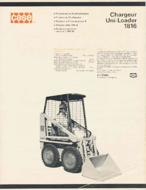Smykem řízené nakladače Case 1816 