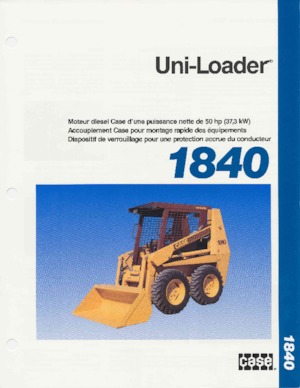 Smykem řízené nakladače Case 1845C 