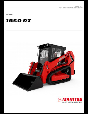 Smykem řízené nakladače Manitou 1850RT