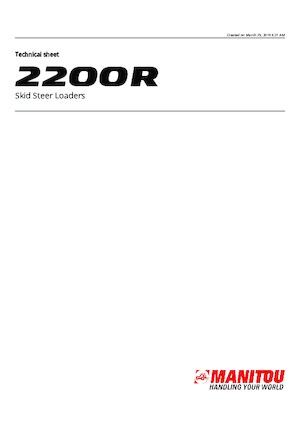 Smykem řízené nakladače Manitou 2200R