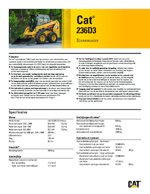 Smykem řízené nakladače Caterpillar 236D Series 3