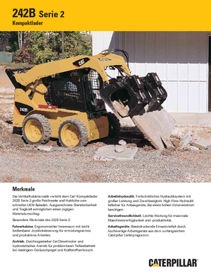 Smykem řízené nakladače Caterpillar 242B II