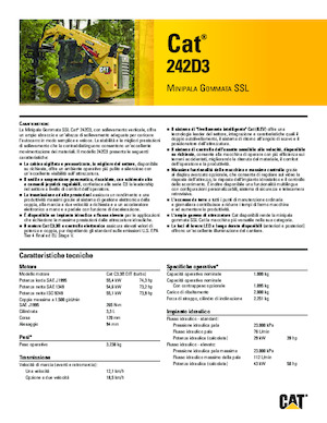 Smykem řízené nakladače Caterpillar 242D Series 3