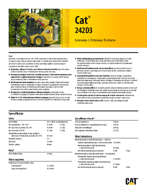 Smykem řízené nakladače Caterpillar 242D Series 3