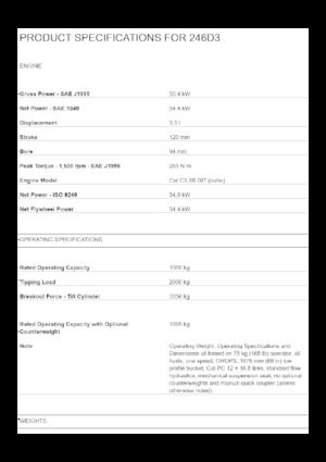 Smykem řízené nakladače Caterpillar 246D3