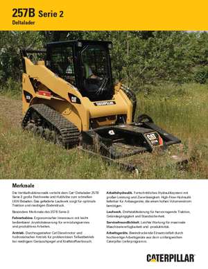 Smykem řízené nakladače Caterpillar 257B
