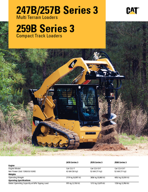 Smykem řízené nakladače Caterpillar 247B II