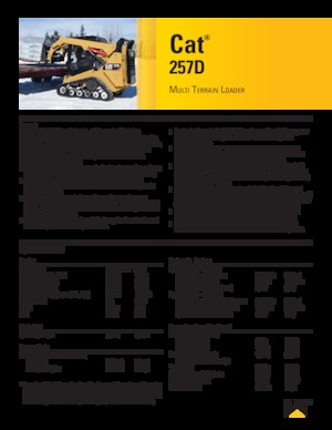 Smykem řízené nakladače Caterpillar 257D