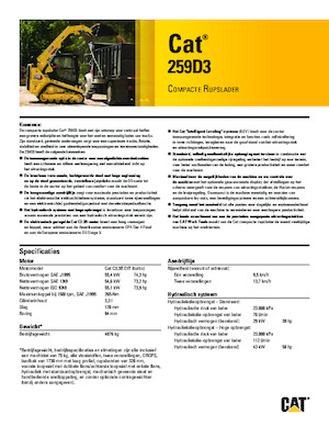 Smykem řízené nakladače Caterpillar 259D Serie 3 Deltalader