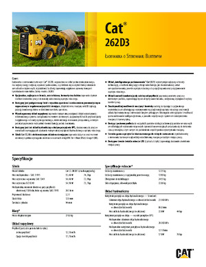 Smykem řízené nakladače Caterpillar 262D Series 3