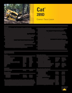 Smykem řízené nakladače Caterpillar 289D