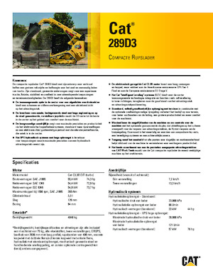 Smykem řízené nakladače Caterpillar 289D Serie 3 Deltalader