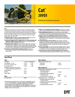 Smykem řízené nakladače Caterpillar 289D Serie 3 Deltalader