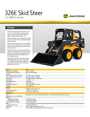Smykem řízené nakladače John Deere Construction 326E