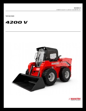 Smykem řízené nakladače Manitou 4200V
