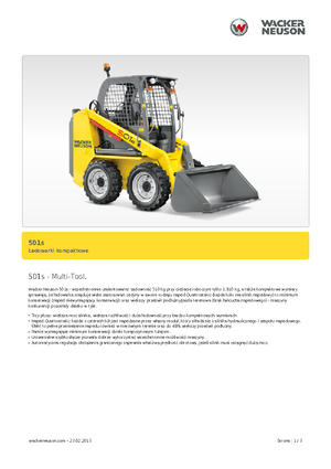 Smykem řízené nakladače Neuson 501s