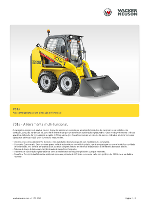 Smykem řízené nakladače Neuson 701s