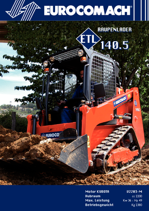Smykem řízené nakladače Eurocomach ETL 140.5