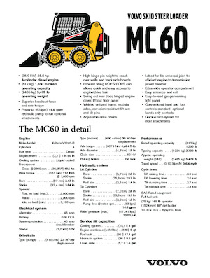 Smykem řízené nakladače Volvo MC60