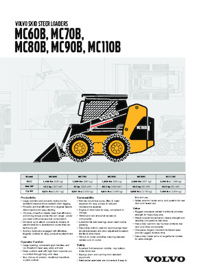 Smykem řízené nakladače Volvo MC80B