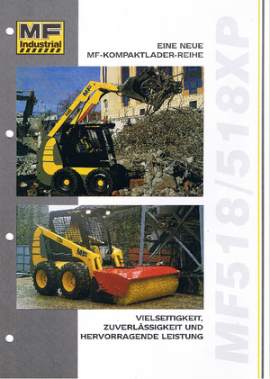 Smykem řízené nakladače MF Industrial MF 518 XP