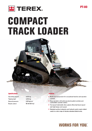 Smykem řízené nakladače Terex PT 80