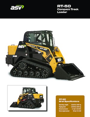 Smykem řízené nakladače ASV RT 50