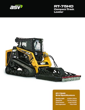 Smykem řízené nakladače ASV RT 75 Heavy Duty