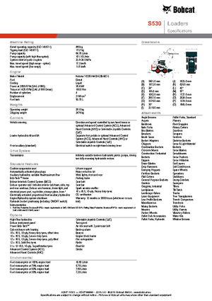 Smykem řízené nakladače Bobcat S530