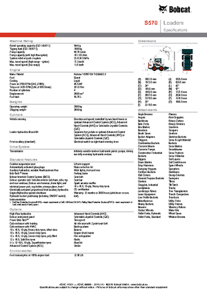 Smykem řízené nakladače Bobcat S570