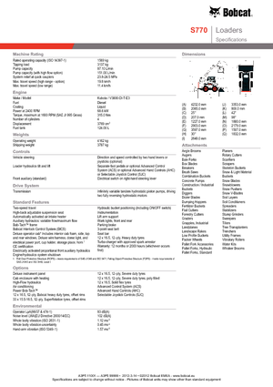 Smykem řízené nakladače Bobcat S770