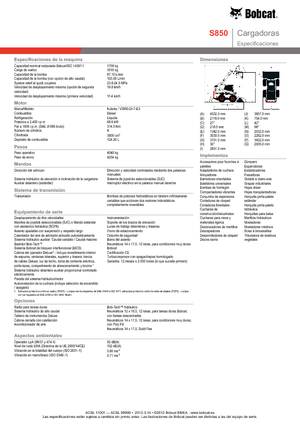 Smykem řízené nakladače Bobcat S850