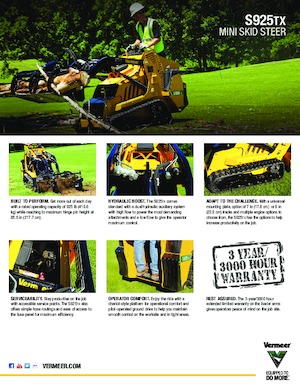 Smykem řízené nakladače Vermeer S925TX