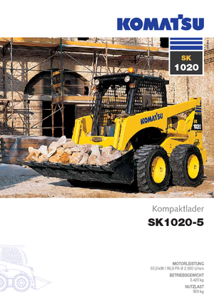 Smykem řízené nakladače Komatsu SK1020-5 turbo