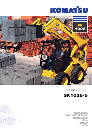 Smykem řízené nakladače Komatsu SK1026-5 turbo