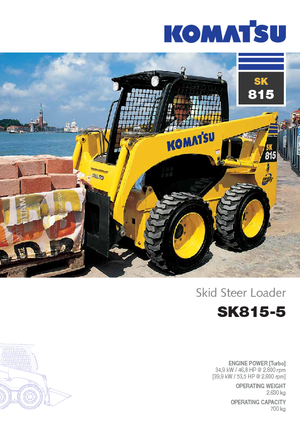 Smykem řízené nakladače Komatsu SK815-5 Super Flow